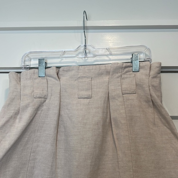 H&M linen blend Cream/light tan High-Waisted Skirt size 10. - Picture 5 of 8